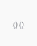 Classic Gold Huggie || option::14K Solid White Gold, 9mm