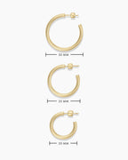 14K Gold Carter Hoops