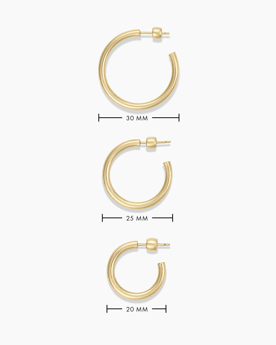 14K Gold Carter Hoops