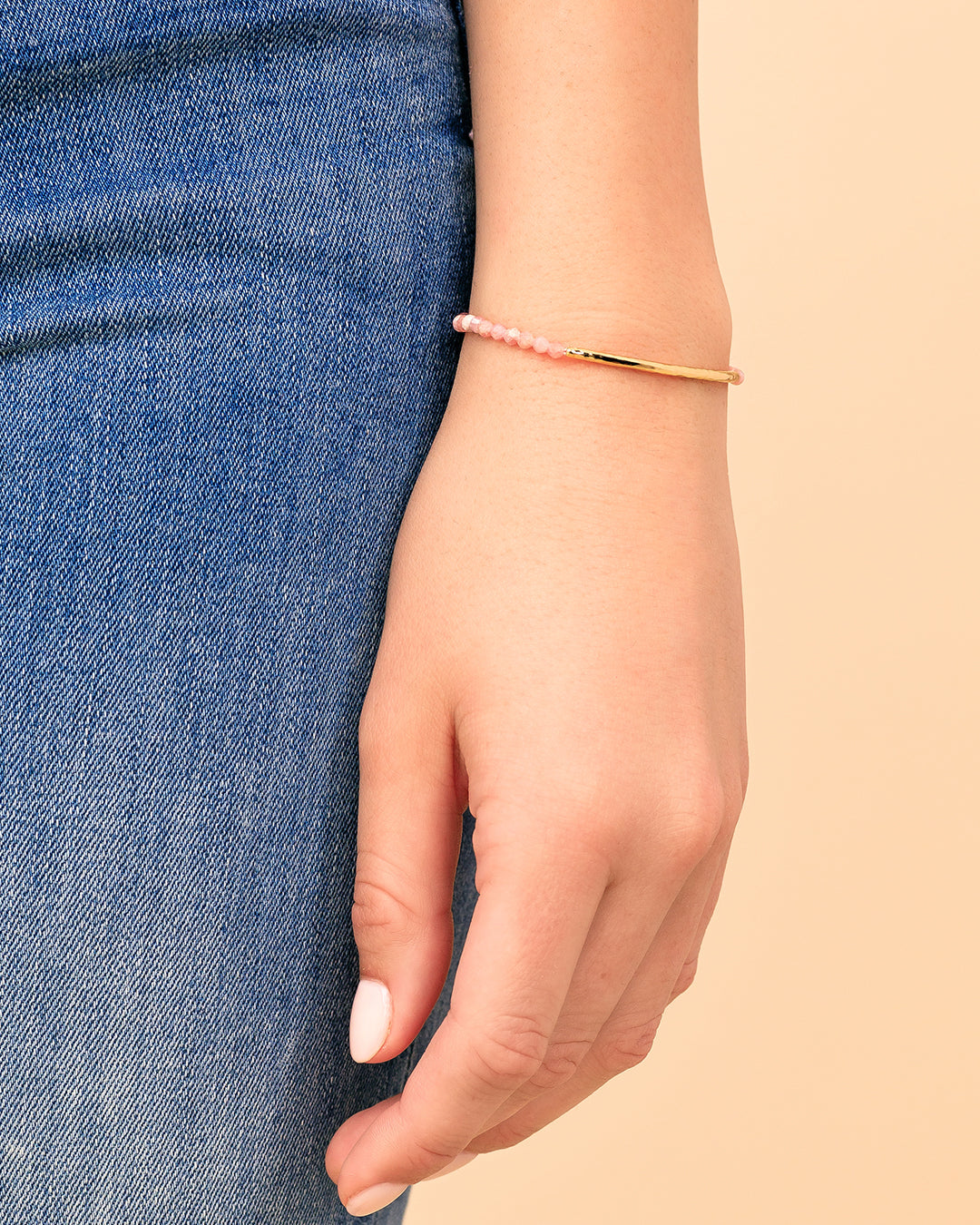Power Gemstone Bracelet for Compassion || option::18K Gold Plated, Rhodochrosite - Compassion