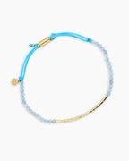 Power Gemstone Bracelet for Truth || option::18K Gold Plated, Aquamarine - Truth