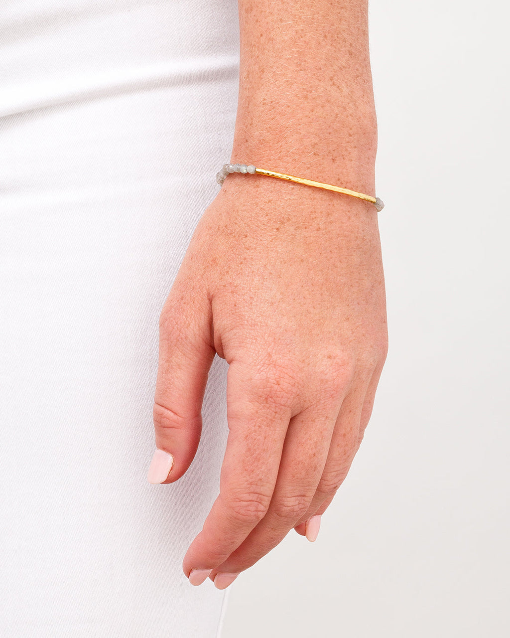 Power Gemstone Bracelet for Balance || option::18K Gold Plated, Labradorite - Balance