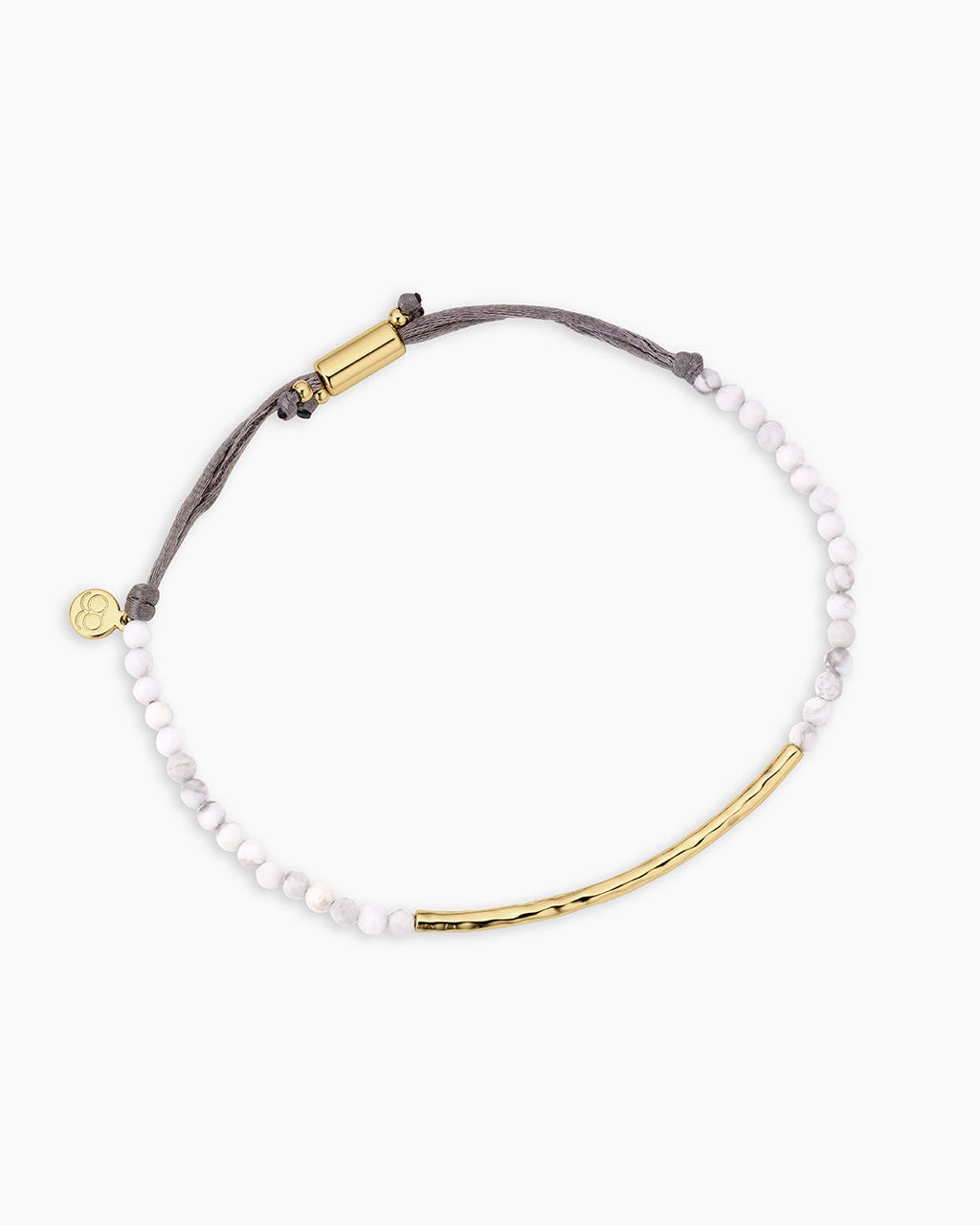 Power Gemstone Bracelet for Calming || option::18K Gold Plated, Howlite - Calming
