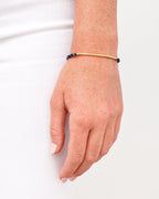 Power Gemstone Bracelet for Courage || option::18K Gold Plated, Snowflake Obsidian