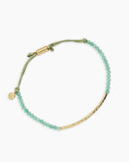 Power Gemstone Bracelet for Luck || option::18K Gold Plated, Aventurine - Luck