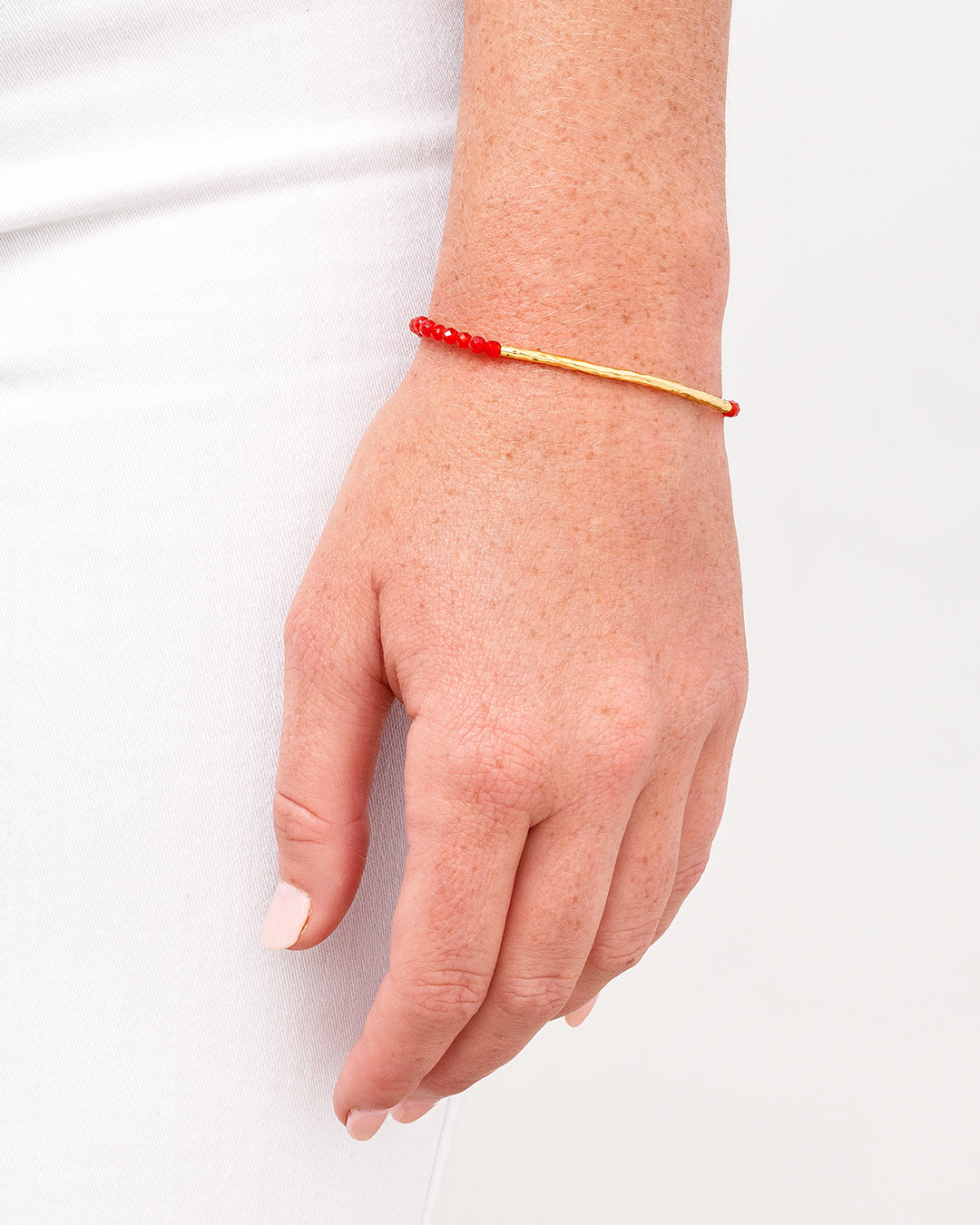 Power Gemstone Bracelet for Confidence || option::18K Gold Plated, Orange Agate - Confidence