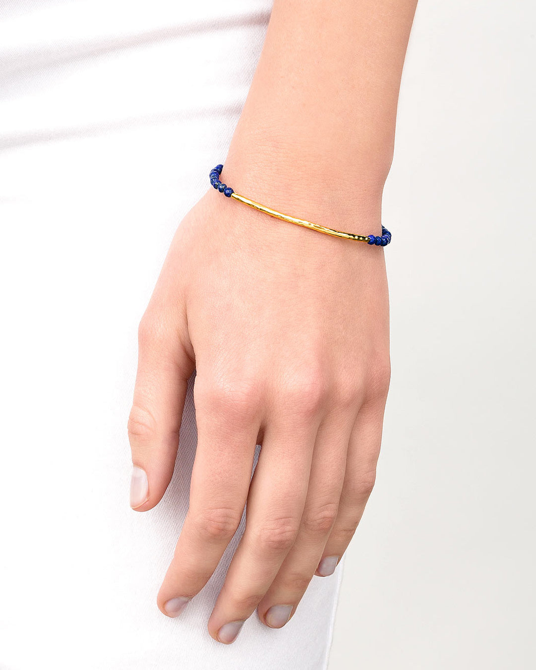 Power Gemstone Bracelet For Wisdom || option::18K Gold Plated, Lapis - Wisdom