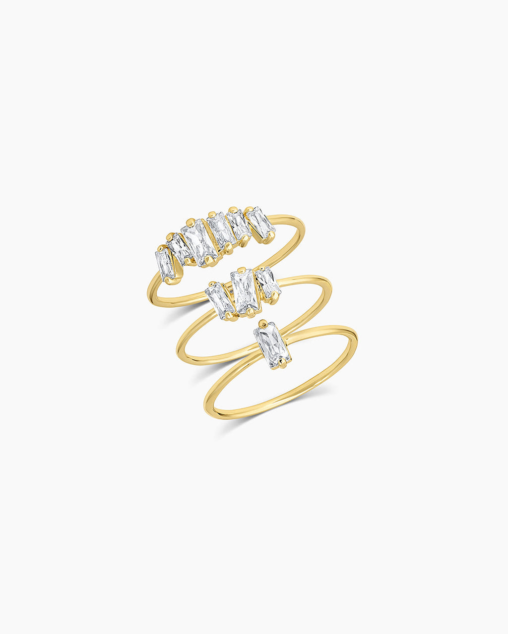 Amara Ring set || option::18K Gold Plated