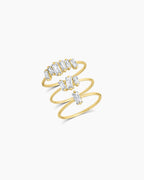 Amara Ring set || option::18K Gold Plated