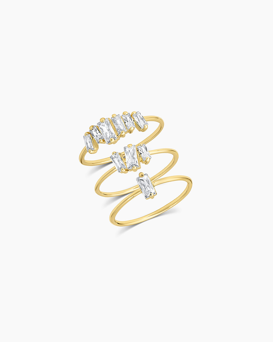 Amara Ring set || option::18K Gold Plated