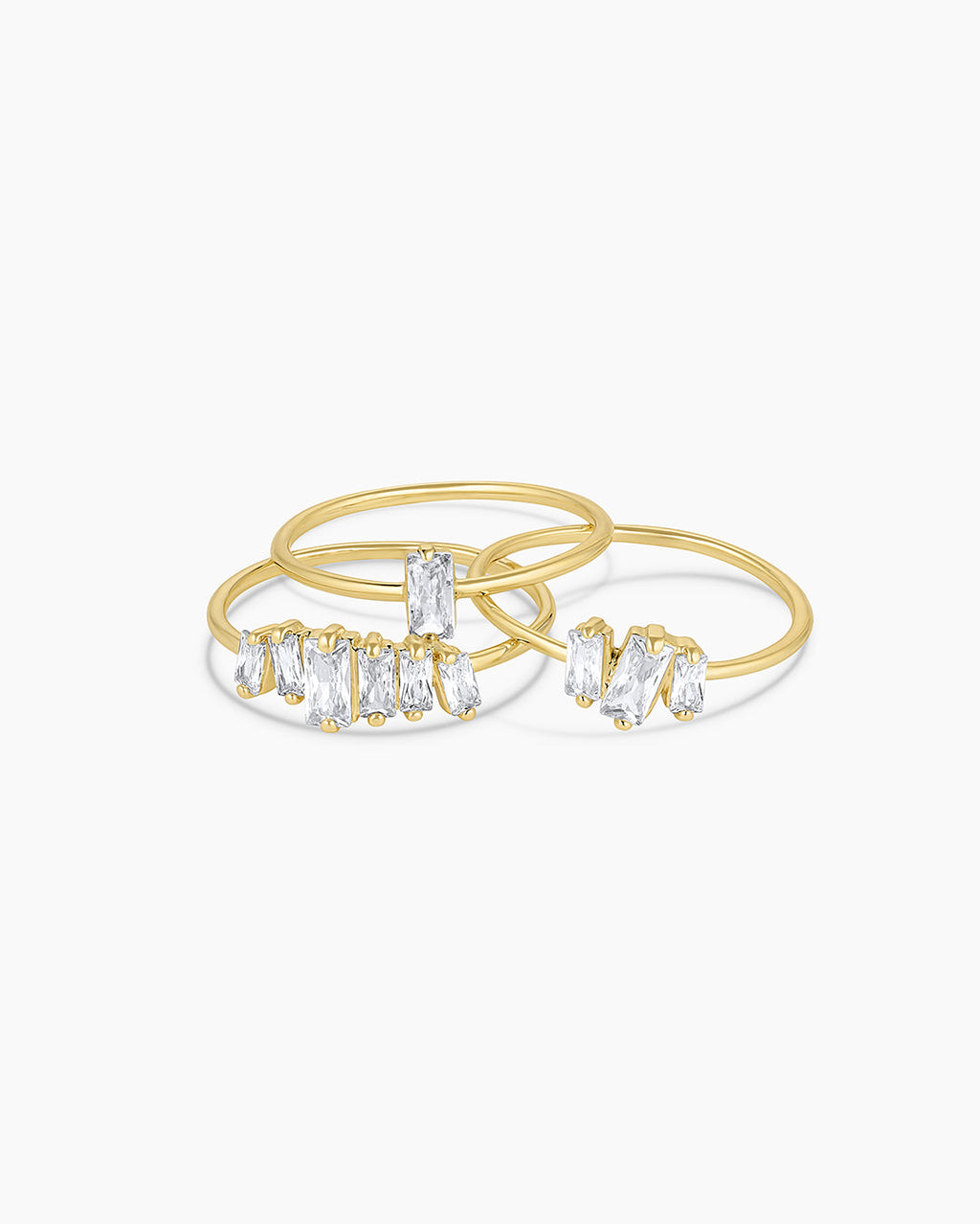 Amara Ring set || option::18K Gold Plated