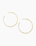 Taner Thin hoops, medium sized hoops || option::18K Gold Plated