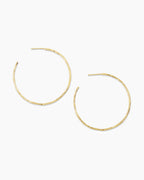 Taner Thin hoops, medium sized hoops || option::18K Gold Plated