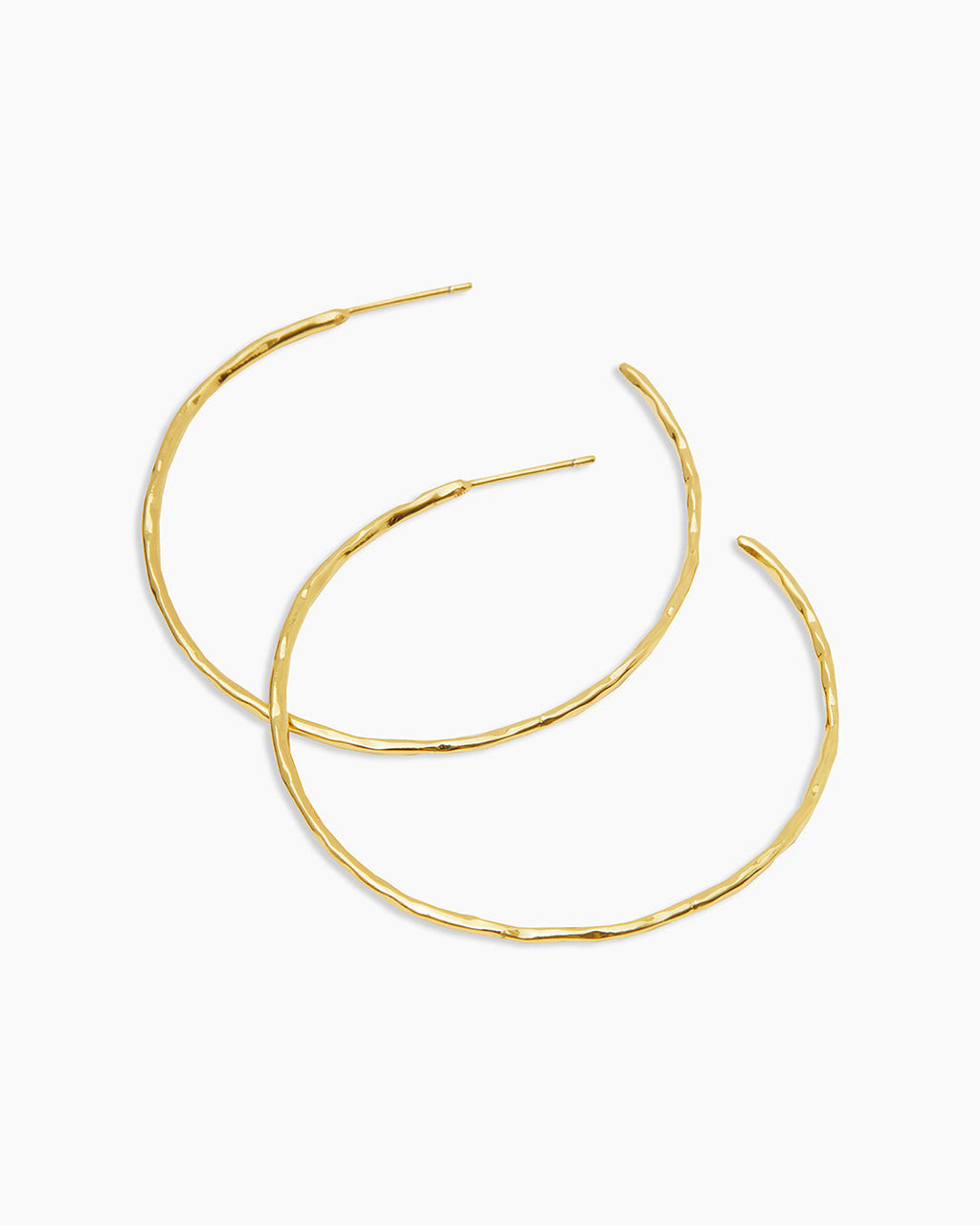 Taner Thin hoops, medium sized hoops || option::18K Gold Plated