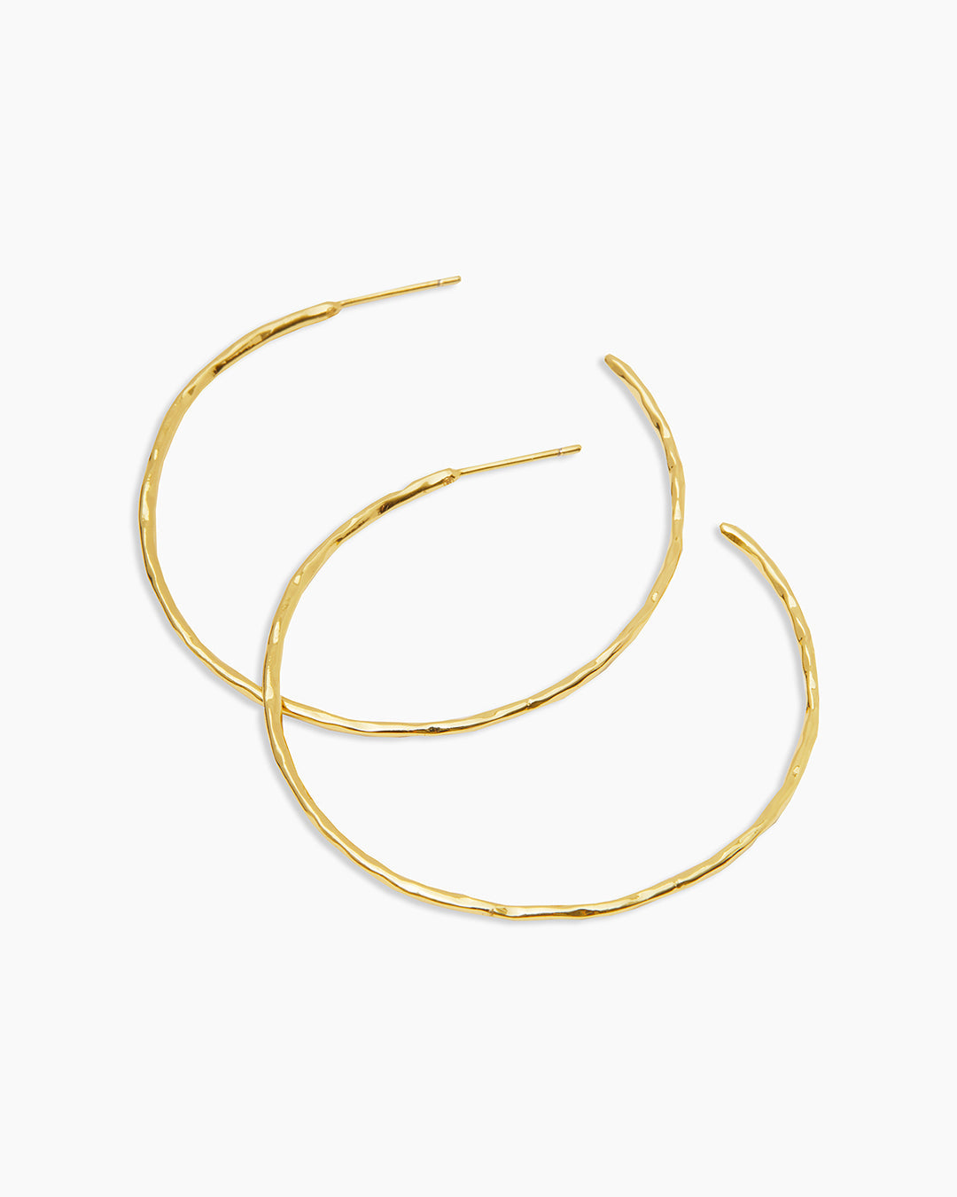 Taner Thin hoops, medium sized hoops || option::18K Gold Plated