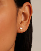 Desi Chain Huggies || option::18K Gold Plated