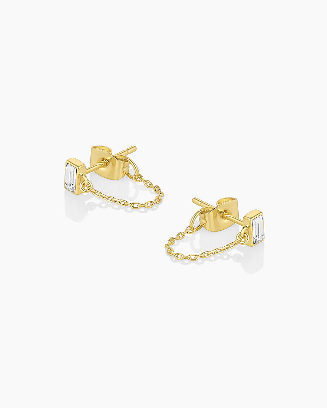 Desi Chain Huggies || option::18K Gold Plated