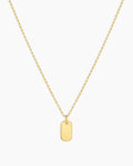 18K Gold Plated engravable Necklace || option::18K Gold Plated