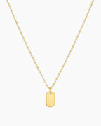 18K Gold Plated engravable Necklace || option::18K Gold Plated
