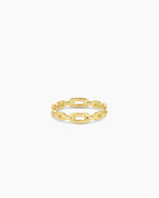Parker Link Ring, 18K Gold Plated link ring, chain link ring || option::18K Gold Plated