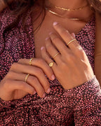 Parker Link Ring, 18K Gold Plated link ring, chain link ring || option::18K Gold Plated