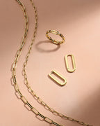 Parker Link Ring, 18K Gold Plated link ring, chain link ring || option::18K Gold Plated