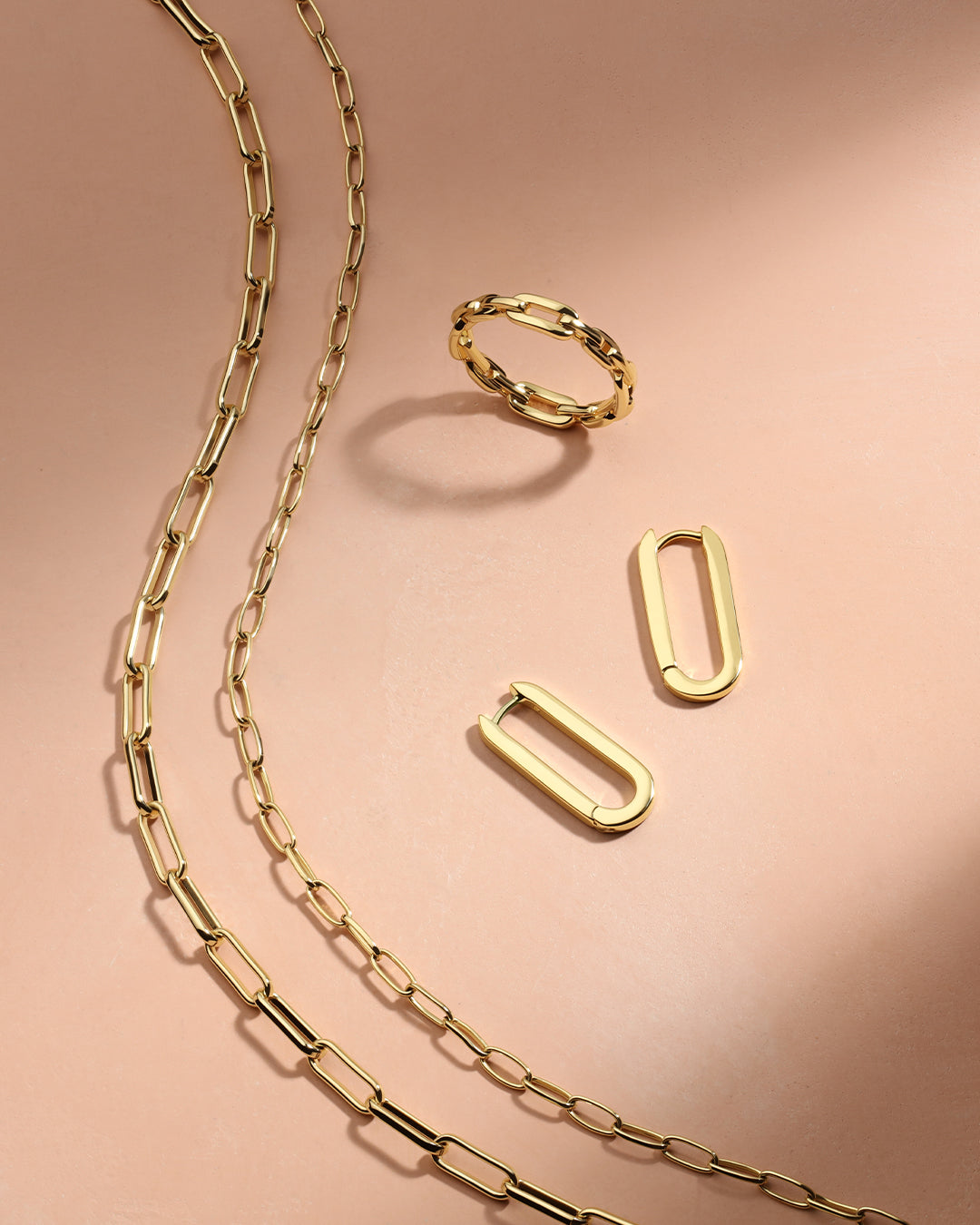 Parker Link Ring, 18K Gold Plated link ring, chain link ring || option::18K Gold Plated