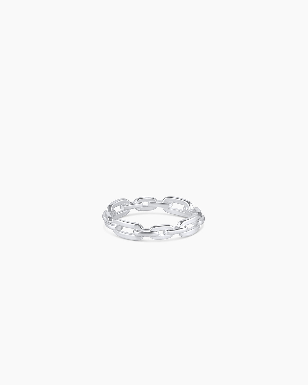 Parker Link Ring, 18K Gold Plated link ring, chain link ring || option::Silver Plated