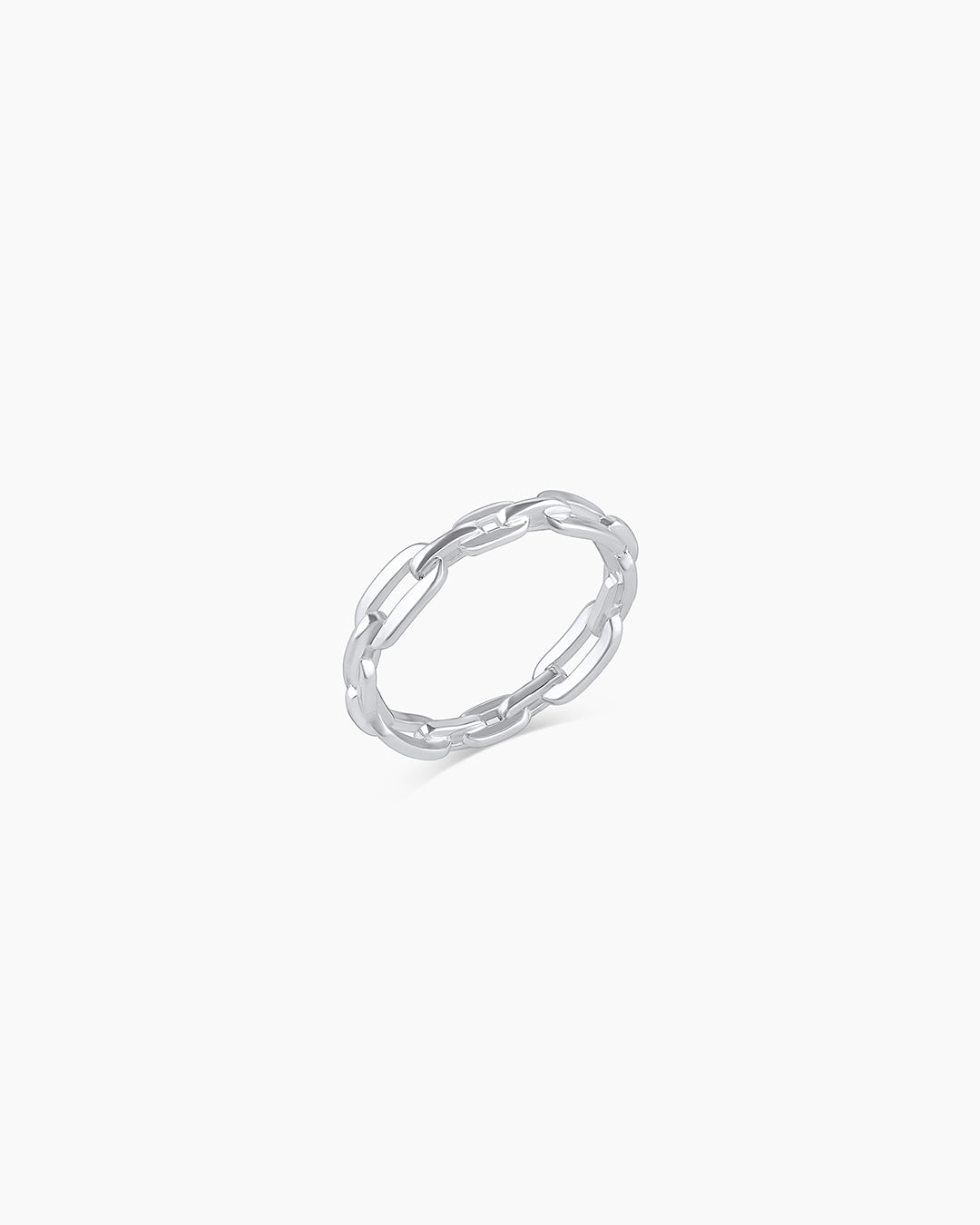 Parker Link Ring, 18K Gold Plated link ring, chain link ring || option::Silver Plated