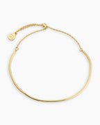 Taner Bar Bracelet || option::18K Gold Plated