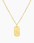 Griffin Dog Tag Necklace || option::18K Gold Plated