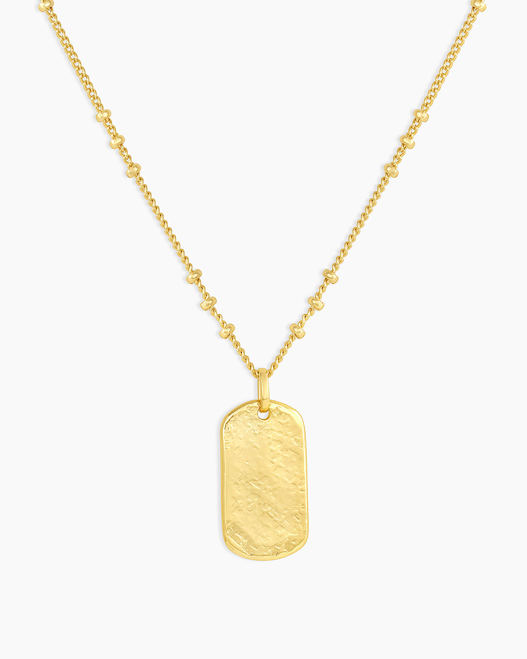 Griffin Dog Tag Necklace || option::18K Gold Plated