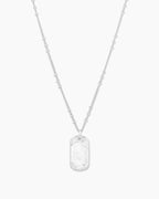 Griffin Dog Tag Necklace || option::Silver Plated
