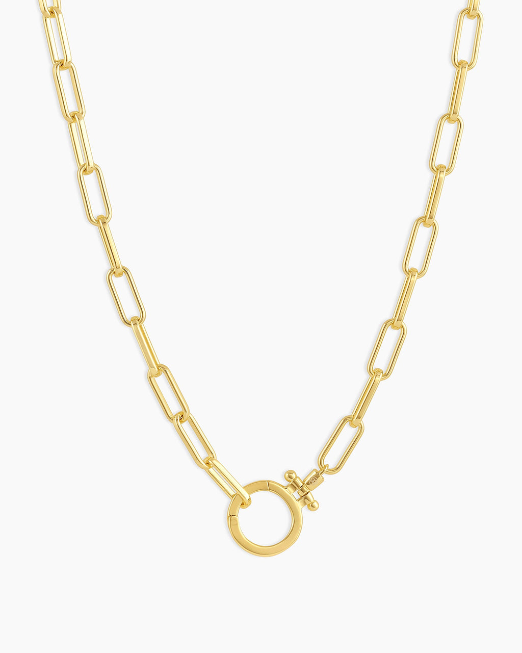 Parker Necklace Paperclip Necklace || option:: 20 in., 18K Gold Plated