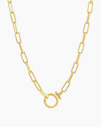 Parker Necklace Paperclip Necklace || option:: 20 in., 18K Gold Plated