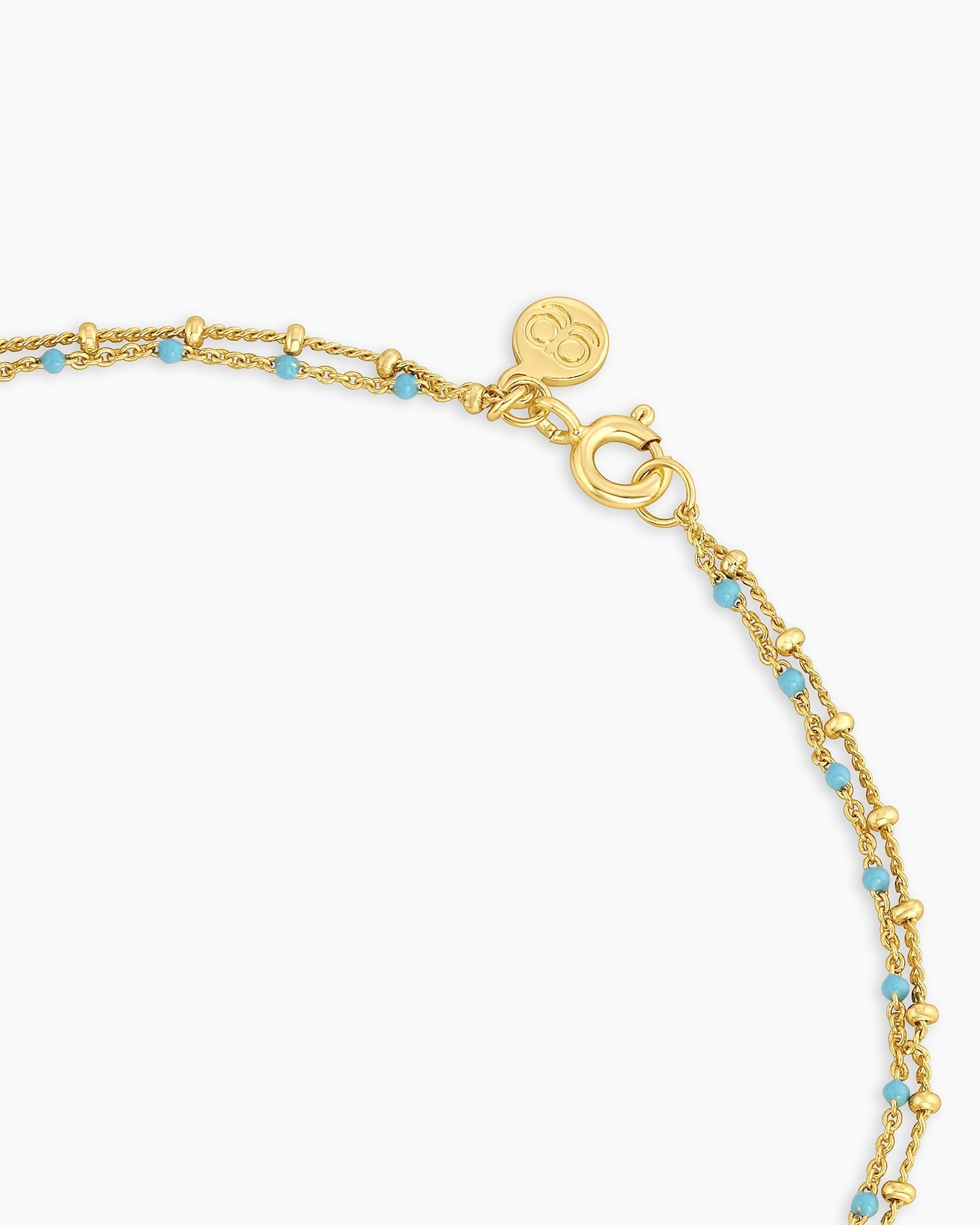 Capri Layer Necklace in Turquoise || option::18K Gold Plated