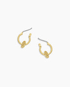 Ana Coin Huggies || option::18K Gold Plated
