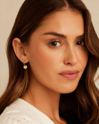 Ana Coin Huggies || option::18K Gold Plated || set::ana-coin-huggies-stl