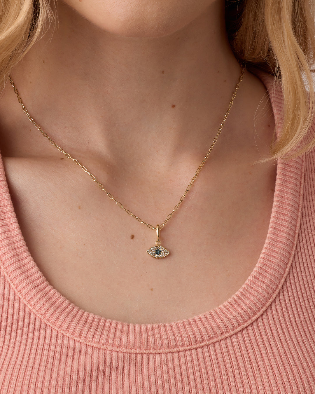 Evil Eye Parker Charm || option::18K Gold Plated, Evil Eye