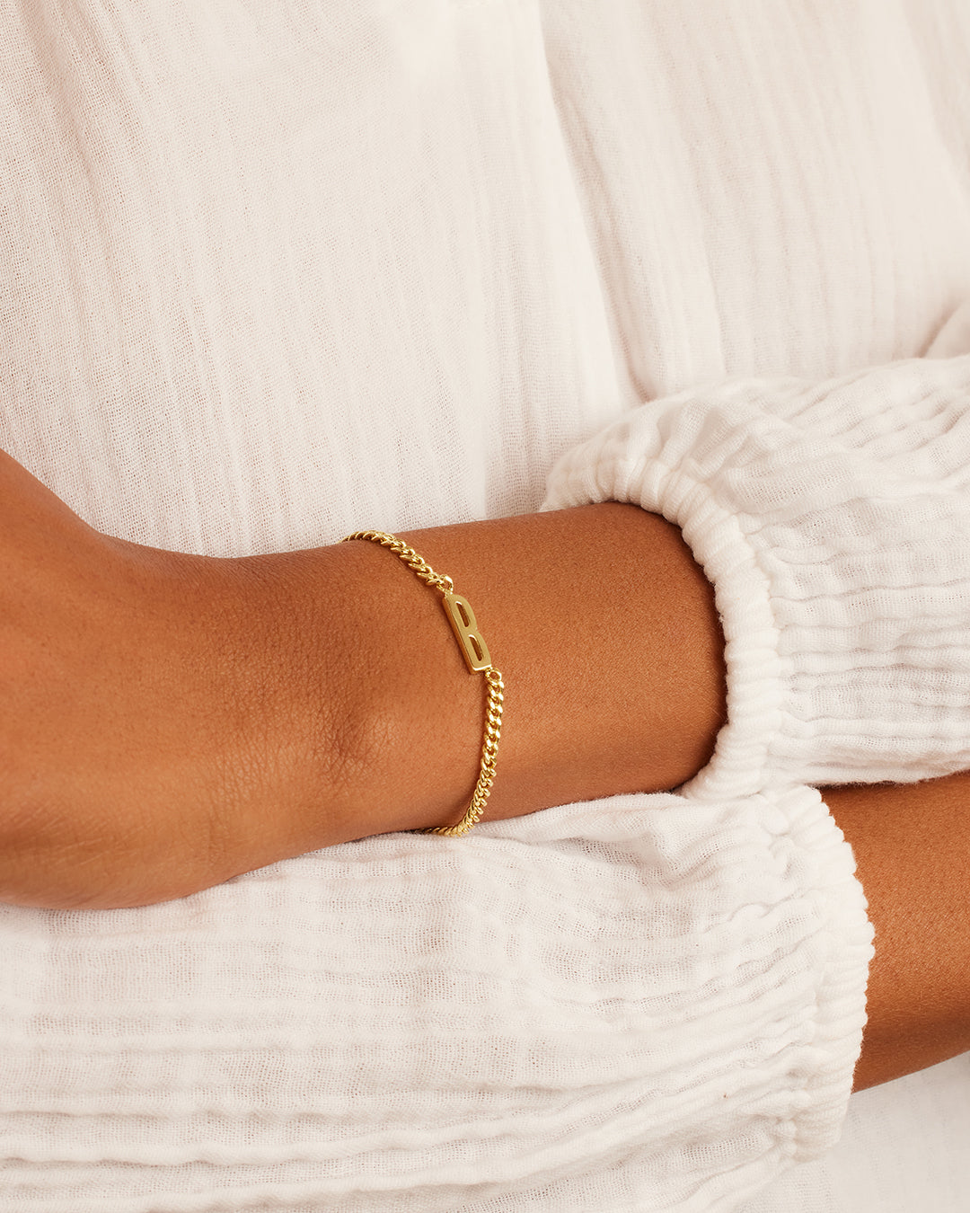 Wilder Alphabet Bracelet Wilder Alphabet Bracelet #B || option::18K Gold Plated, B