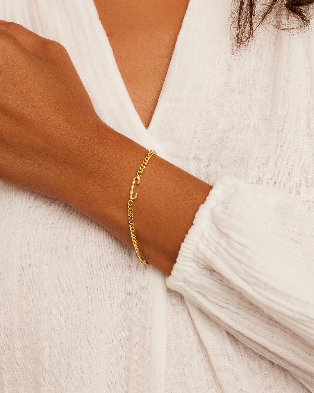 Wilder Alphabet Bracelet Wilder Alphabet Bracelet #C || option::18K Gold Plated, C