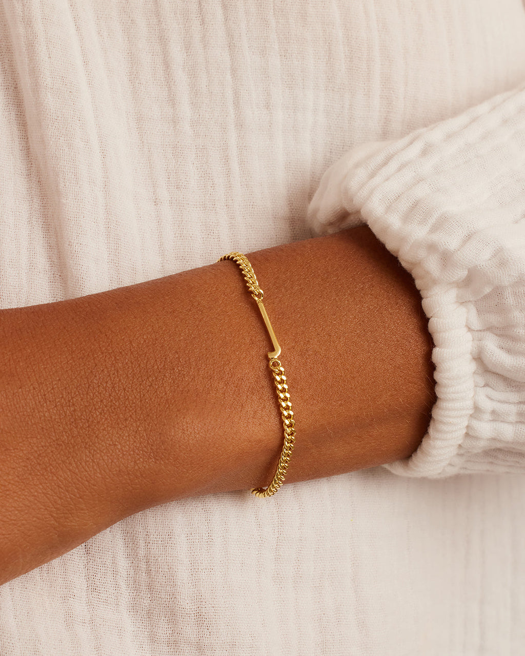 Wilder Alphabet Bracelet Alphabet Bracelet #J || option::18K Gold Plated, J
