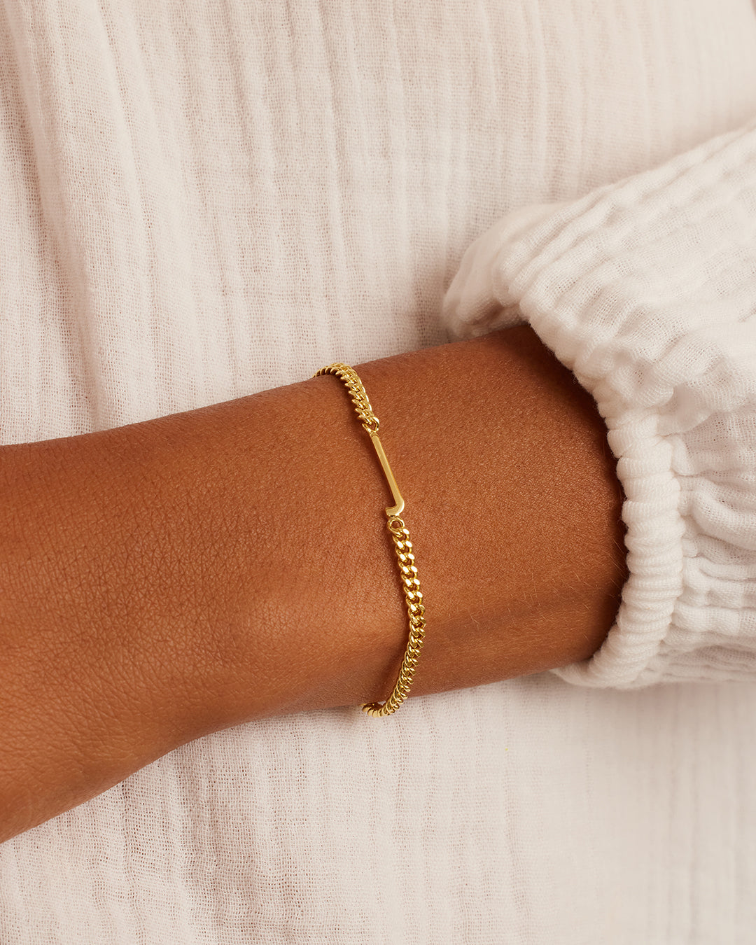 Wilder Alphabet Bracelet Alphabet Bracelet #J || option::18K Gold Plated, J