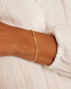 Wilder Alphabet Bracelet Alphabet Bracelet #P || option::18K Gold Plated, P