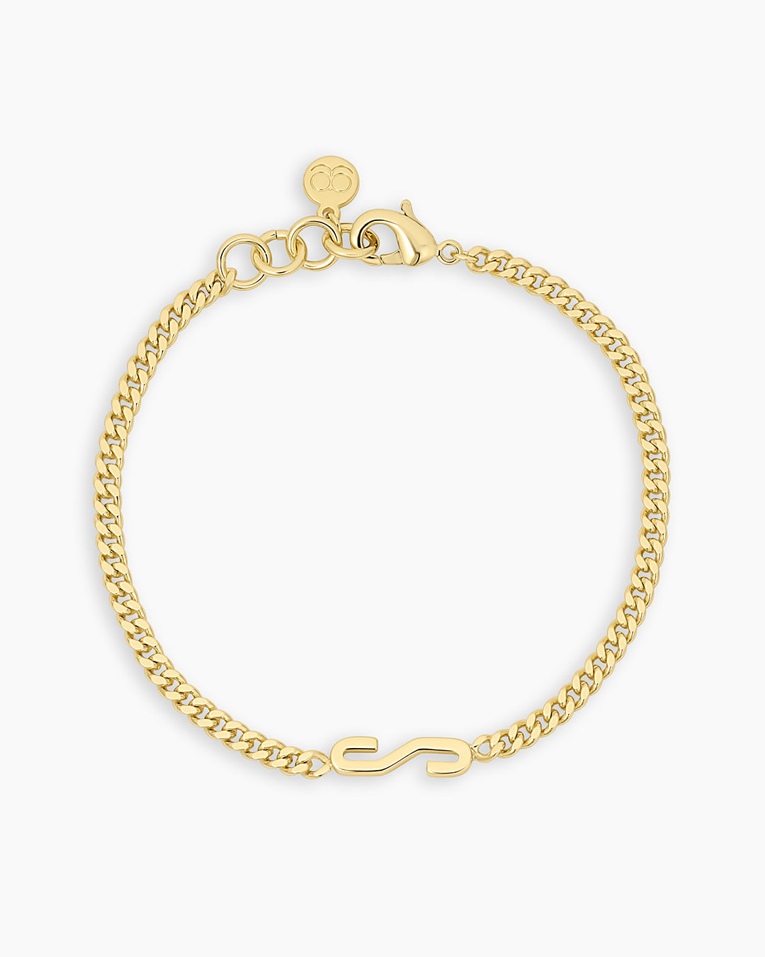 Wilder Alphabet Bracelet Alphabet Bracelet #S || option::18K Gold Plated, S