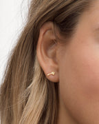 Palm Charm Stud || option::18K Gold Plated, Palm
