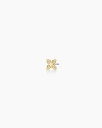 Flower Charm Stud || option::18K Gold Plated, Flower