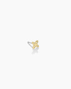 Flower Charm Stud || option::18K Gold Plated, Flower