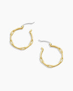 Parker Link Small Hoops || option::18K Gold Plated