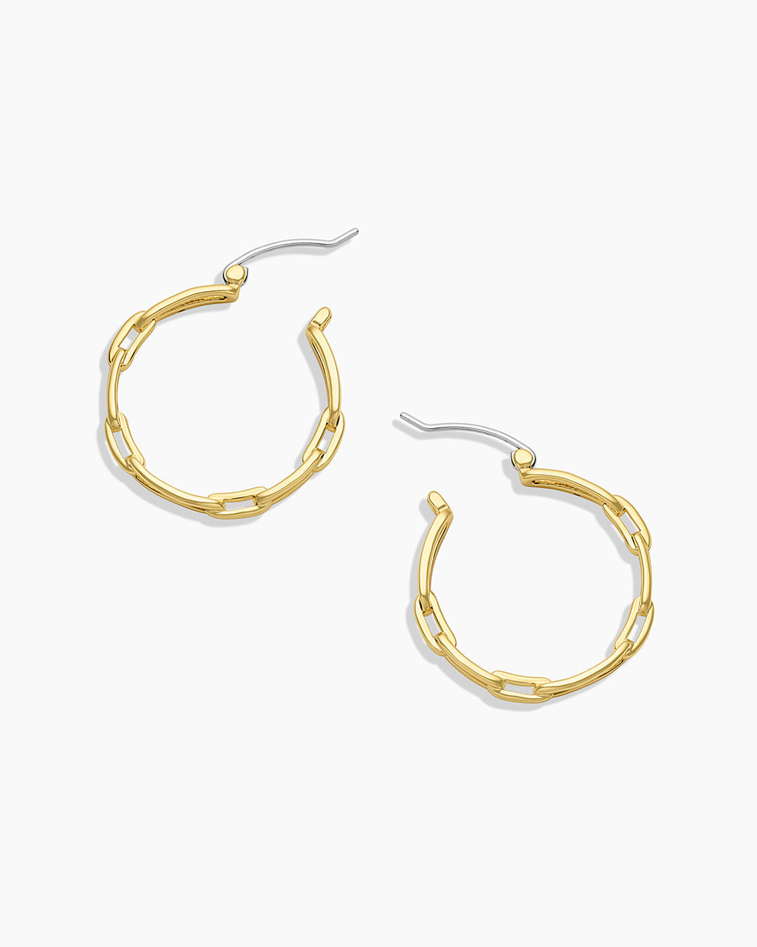 Parker Link Small Hoops || option::18K Gold Plated